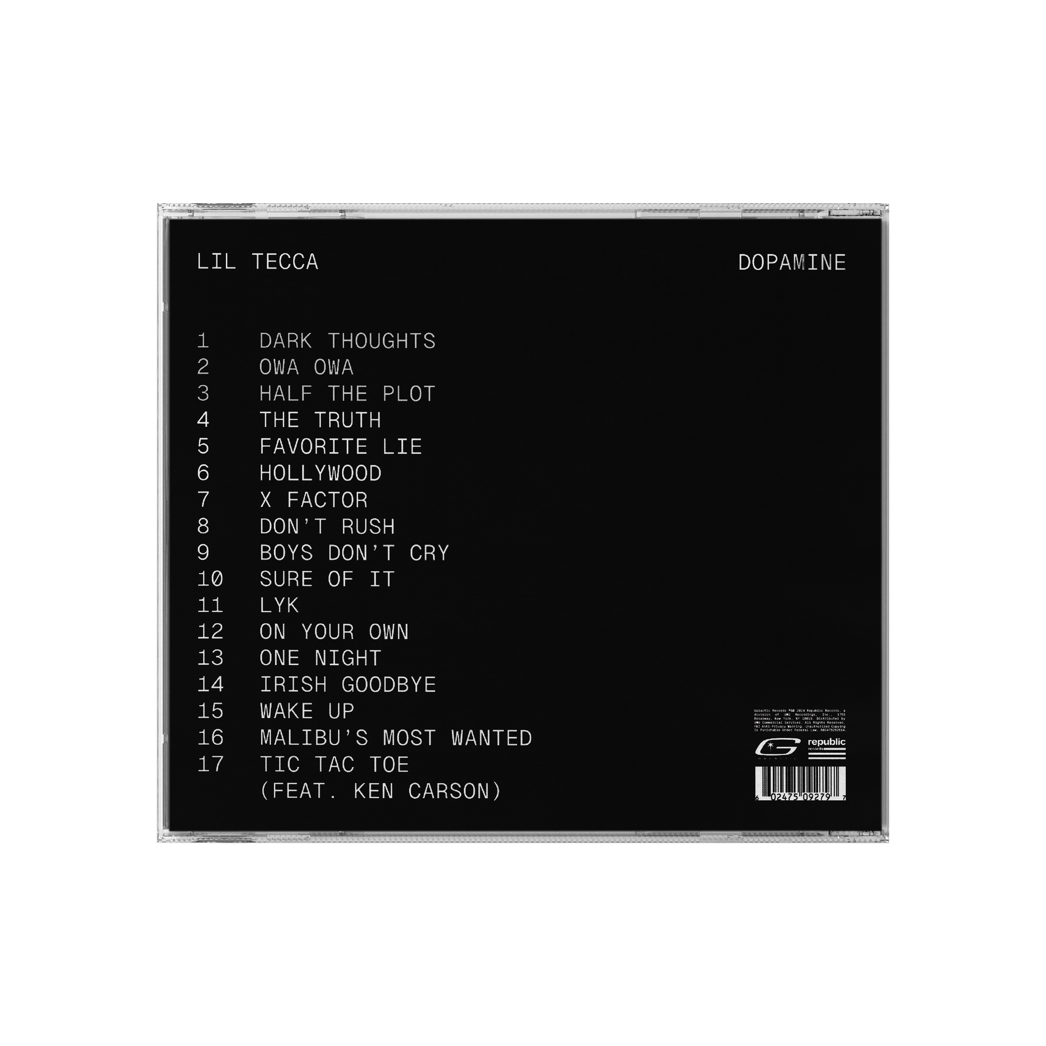Lil Tecca - DOPAMINE CD Lil Tecca - DOPAMINE CD
